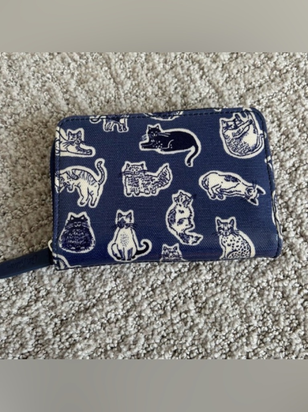 Cath Kidston Squiggle Cats Navy Blue Wallet